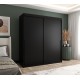 Szafa przesuwna garderoba z lustrem do kawalerki GLOSSY 180 artisan, biały, czarny, kaszmir, orzech