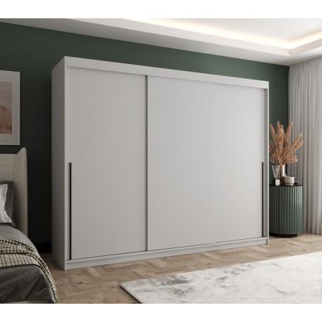 Szafa przesuwna garderoba z lustrem SIMA T 250 artisan, biały, czarny, kaszmir, orzech