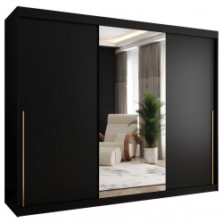 Szafa przesuwna garderoba z lustrem SIMA T1 250 artisan, biały, czarny, kaszmir, orzech