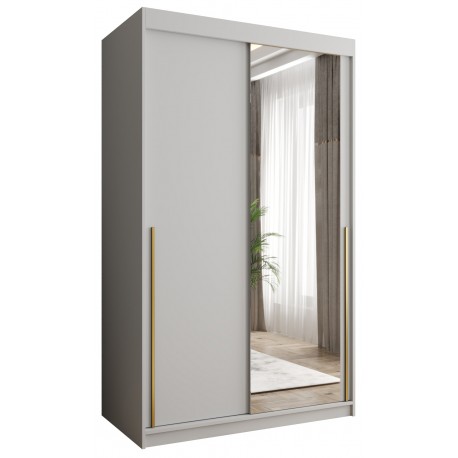 Szafa przesuwna garderoba z lustrem SIMA T2 120 artisan, biały, czarny, kaszmir, orzech
