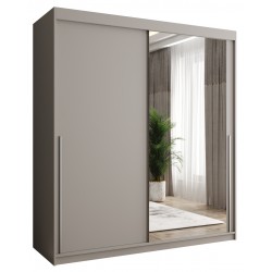 Szafa przesuwna garderoba z lustrem do kawalerki SIMA T2 180 artisan, biały, czarny, kaszmir, orzech