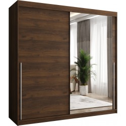 Szafa przesuwna garderoba z lustrem SIMA T2 200 artisan, biały, czarny, kaszmir, orzech