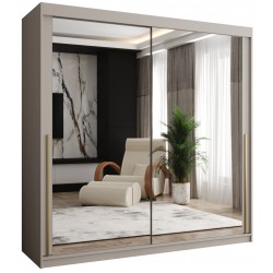 Szafa przesuwna garderoba z lustrem SIMA T3 200 artisan, biały, czarny, kaszmir, orzech