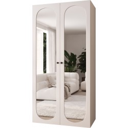 Szafa uchylna z lustrem frezowana z cichym domykiem ubraniowa ZADAR 2L 100 głębokość 52 cm wysokość 202 cm