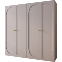 Szafa uchylna frezowana z cichym domykiem ubraniowa DUBROWNIK 200 głębokość 52 cm wysokość 202 cm
