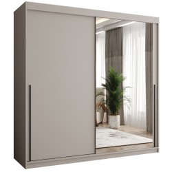 Szafa przesuwna garderoba z lustrem SIMA T2 200 artisan, biały, czarny, kaszmir, orzech