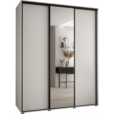 Szafa przesuwna z lustrem wysoka Davos 3 200 głębokość 60 cm wysokość 235,2 cm