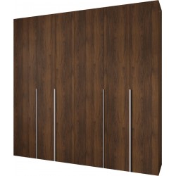Szafa wysoka uchylna garderoba z półkami AQUA 1 250 głębokość 42 cm wysokość 245,5 cm