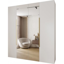 Szafa wysoka uchylna garderoba z półkami AQUA 2 220 głębokość 42 cm wysokość 245,5 cm