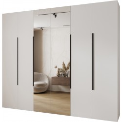 Szafa wysoka uchylna garderoba z półkami AQUA 2 290 głębokość 42 cm wysokość 245,5 cm