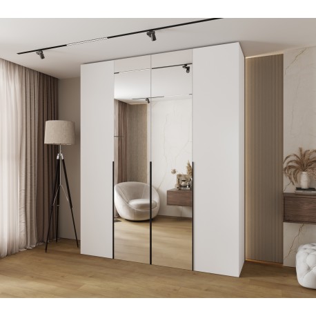 Szafa wysoka uchylna garderoba z półkami MOLTO 2 200 głębokość 42 cm wysokość 245,5 cm