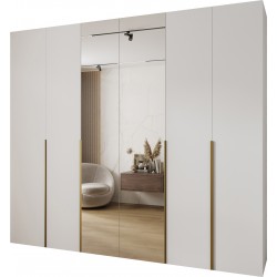Szafa wysoka uchylna garderoba z półkami MOLTO 2 280 głębokość 42 cm wysokość 245,5 cm