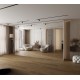 Szafa wysoka uchylna garderoba z półkami AQUA 3 380 głębokość 42 cm wysokość 245,5 cm