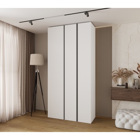 Szafa wysoka uchylna garderoba z półkami KONSO 1 120 głębokość 40 cm wysokość 245,5 cm
