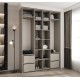 Szafa wysoka uchylna garderoba z półkami KONSO 1 180 głębokość 42 cm wysokość 245,5 cm