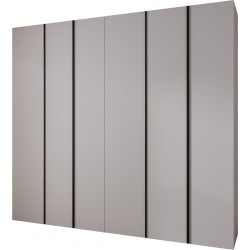 Szafa wysoka uchylna garderoba z półkami KONSO 1 270 głębokość 42 cm wysokość 245,5 cm