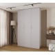 Szafa wysoka uchylna garderoba z półkami MAZE 1 150 głębokość 40 cm wysokość 245,5 cm