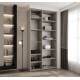 Szafa wysoka uchylna garderoba z półkami KONSO 2 120 głębokość 40 cm wysokość 245,5 cm