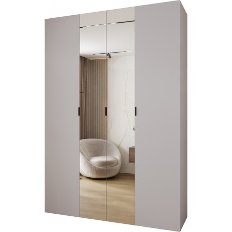 Szafa wysoka uchylna z lustrem garderoba z półkami MAZE 2 170 głębokość 42 cm wysokość 245,5 cm