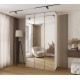 Szafa wysoka uchylna garderoba z półkami KONSO 3 140 głębokość 40 cm wysokość 245,5 cm
