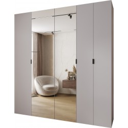Szafa wysoka uchylna garderoba z półkami MAZE 2 230 głębokość 42 cm wysokość 245,5 cm