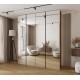 Szafa wysoka uchylna garderoba z półkami KONSO 3 210 głębokość 42 cm wysokość 245,5 cm