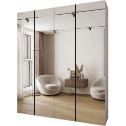 Szafa wysoka uchylna garderoba z półkami KONSO 3 210 głębokość 42 cm wysokość 245,5 cm