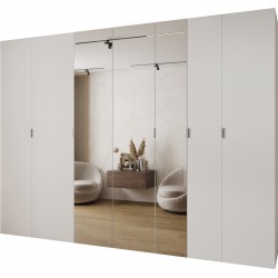 Szafa wysoka uchylna garderoba z półkami MAZE 2 330 głębokość 42 cm wysokość 245,5 cm