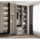 Szafa garderoba ubraniowa z półkami AQUA 1 100 głębokość 52 cm wysokość