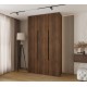 Szafa wysoka uchylna garderoba z półkami AQUA 1 150 głębokość 52 cm wysokość 245,5 cm