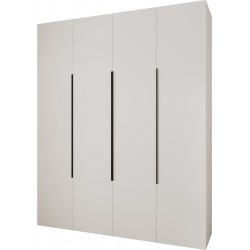 Szafa wysoka uchylna garderoba z półkami AQUA 1 200 głębokość 52 cm wysokość 245,5 cm