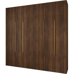 Szafa wysoka uchylna garderoba z półkami AQUA 1 250 głębokość 52 cm wysokość 245,5 cm