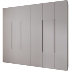 Szafa wysoka uchylna garderoba z półkami AQUA 1 280 głębokość 52 cm wysokość 245,5 cm