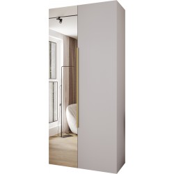 Szafa garderoba ubraniowa z półkami AQUA 2 110 głębokość 52 cm wysokość