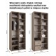 Szafa wysoka uchylna garderoba z półkami AQUA 2 220 głębokość 52 cm wysokość 245,5 cm