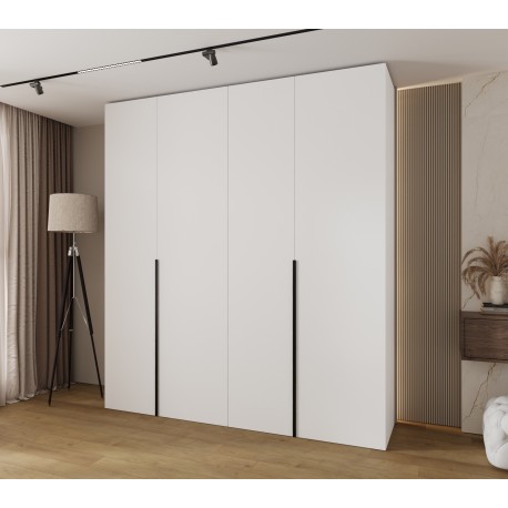 Szafa wysoka uchylna garderoba z półkami MOLTO 1 220 głębokość 52 cm wysokość 245,5 cm