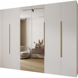 Szafa wysoka uchylna garderoba z półkami AQUA 2 310 głębokość 52 cm wysokość 245,5 cm