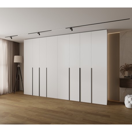 Szafa wysoka uchylna garderoba z półkami MOLTO 1 350 głębokość 52 cm wysokość 245,5 cm