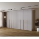 Szafa wysoka uchylna garderoba z półkami MOLTO 1 350 głębokość 52 cm wysokość 245,5 cm