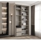 Szafa wysoka uchylna garderoba z półkami MOLTO 2 130 głębokość 52 cm wysokość 245,5 cm