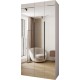 Szafa wysoka uchylna garderoba z półkami AQUA 3 120 głębokość 52 cm wysokość 245,5 cm