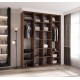 Szafa wysoka uchylna garderoba z półkami AQUA 3 200 głębokość 52 cm wysokość 245,5 cm