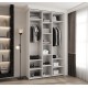 Szafa wysoka uchylna garderoba z półkami KONSO 1 140 głębokość 52 cm wysokość 245,5 cm