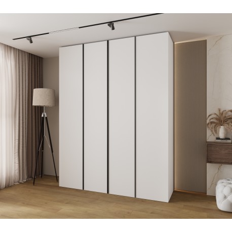 Szafa wysoka uchylna garderoba z półkami KONSO 1 190 głębokość 52 cm wysokość 245,5 cm
