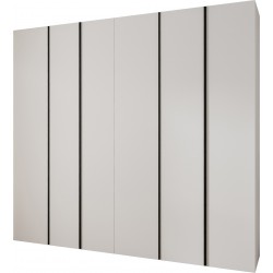 Szafa wysoka uchylna garderoba z półkami KONSO 1 270 głębokość 52 cm wysokość 245,5 cm