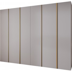 Szafa wysoka uchylna garderoba z półkami KONSO 1 320 głębokość 52 cm wysokość 245,5 cm