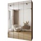 Szafa wysoka uchylna garderoba z półkami MOLTO 3 170 głębokość 52 cm wysokość 245,5 cm