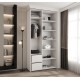 Szafa wysoka uchylna garderoba z półkami KONSO 2 120 głębokość 52 cm wysokość 245,5 cm
