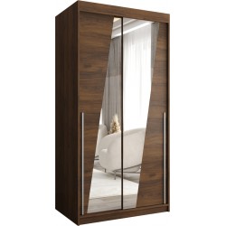 Szafa przesuwna garderoba z lustrem SIMA RHOMB 100 artisan, biały, czarny, kaszmir, orzech