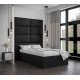 Łóżko do sypialni 120x200 cm, zagłowie tapicerowane, panele BELLA wzór 1 84x42